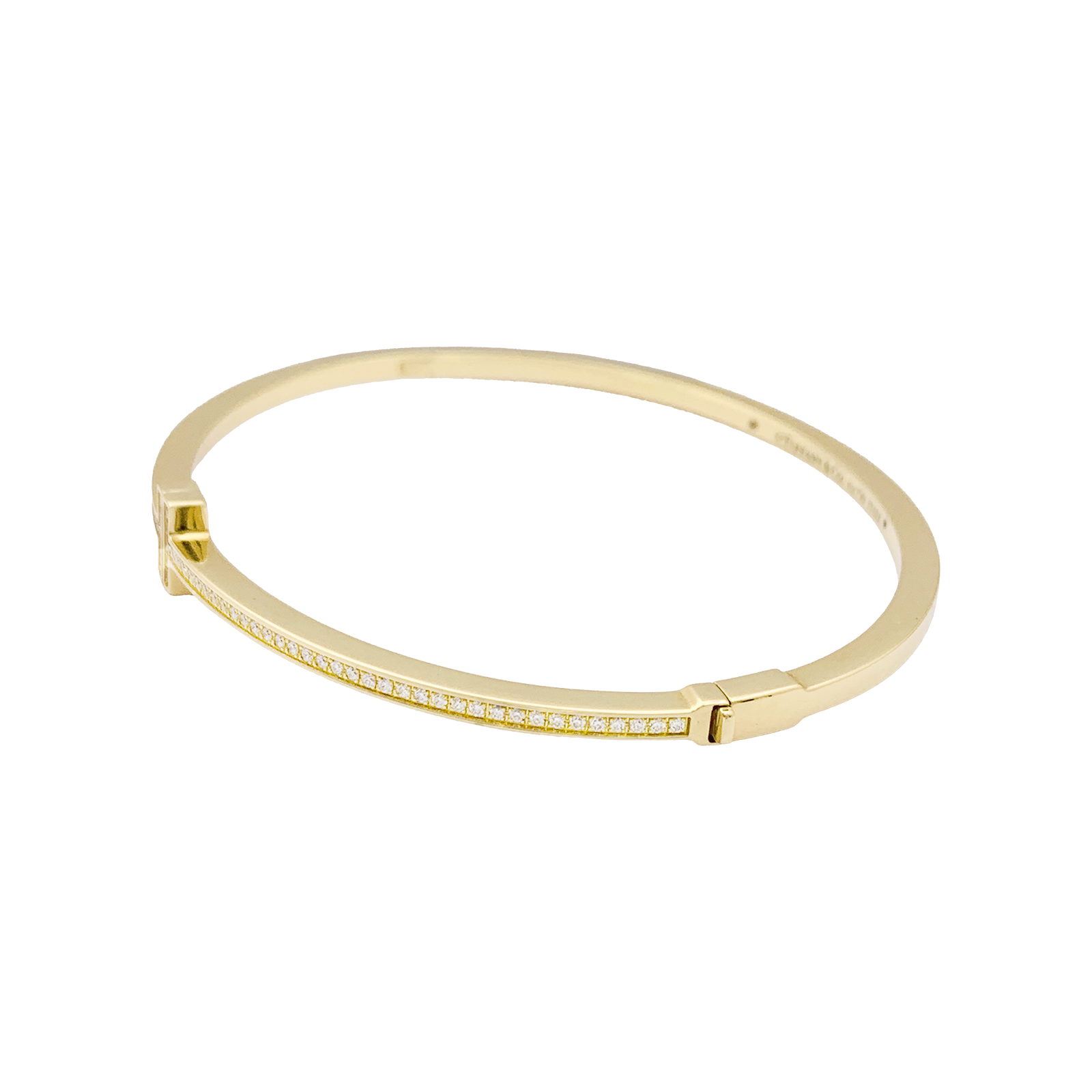 Bracelet Tiffany & Co., "Tiffany T", or jaune, diamants. 3