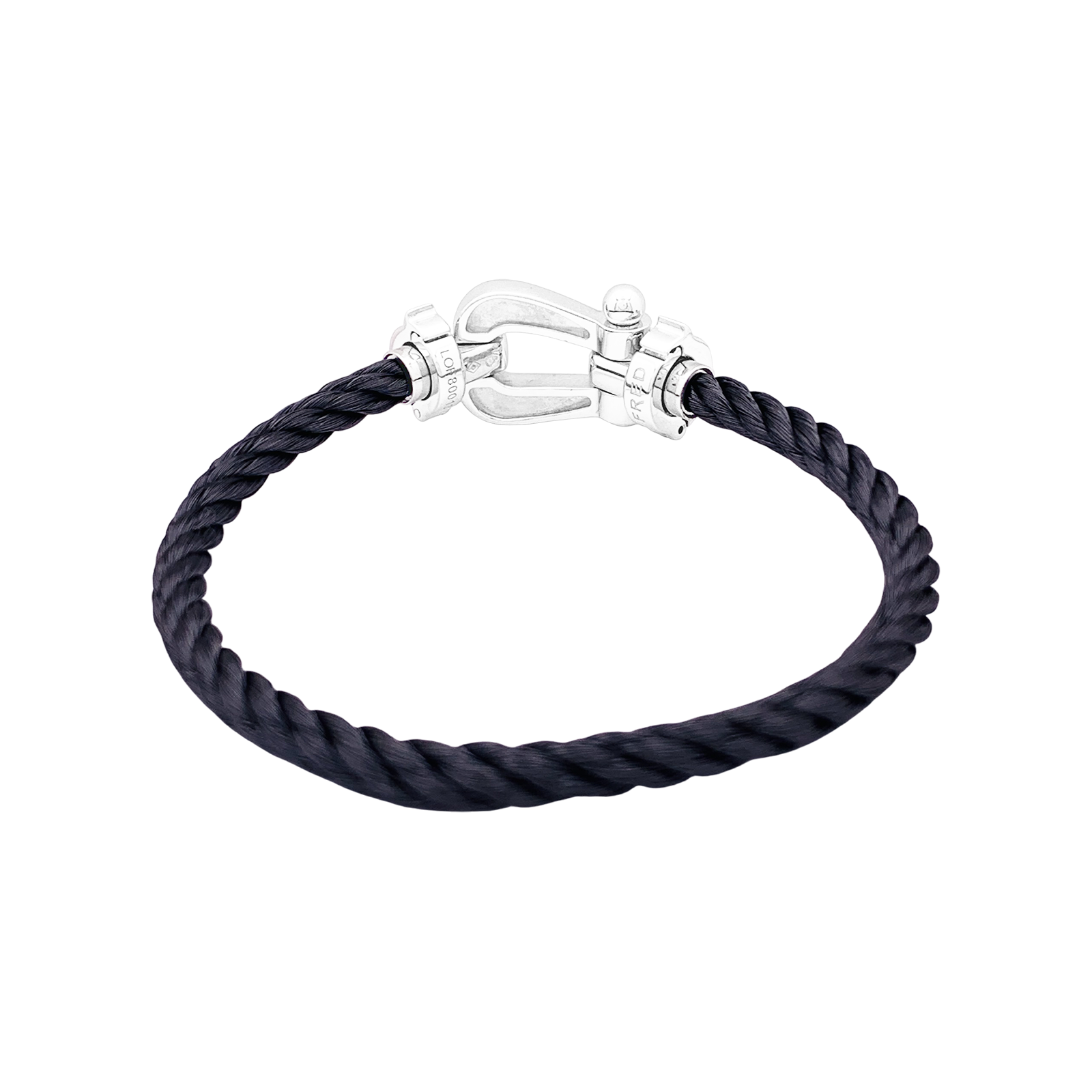 Bracelet Fred, "Force 10" or blanc, diamants. 4