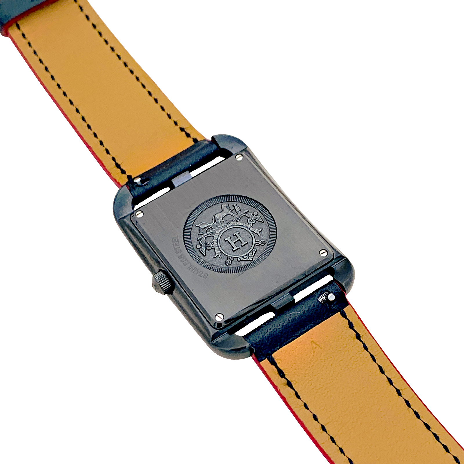 Montre Mixte Hermès, "Cape Cod Shadow, acier noirci, cuir. 3