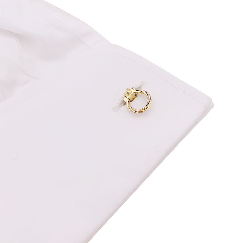 Boutons de manchette Cartier "Trinity", trois ors. 2