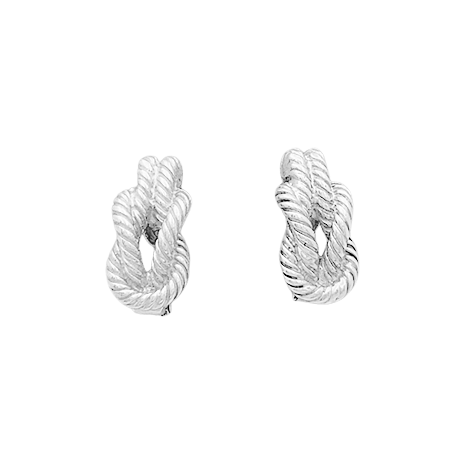 Boucles d'oreilles HERMÈS, "Audierne" en argent. 1