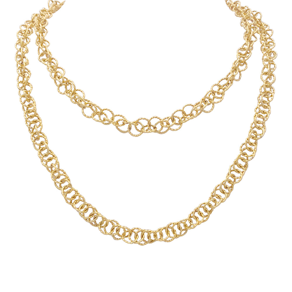 Collier vintage or jaune. 1