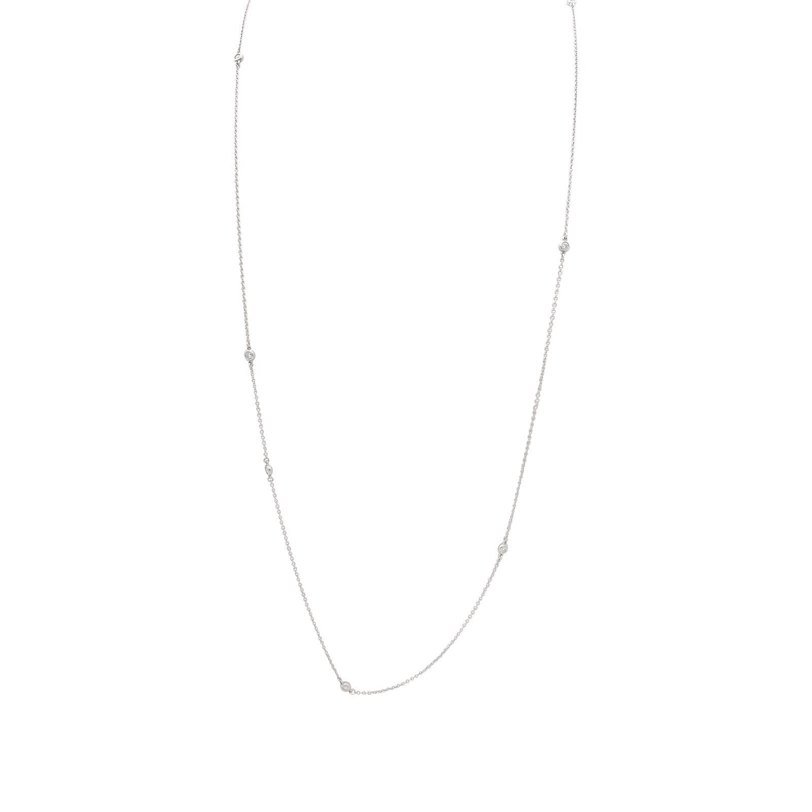 Sautoir Tiffany & Co "Diamonds by the Yard" argent, diamants. 2