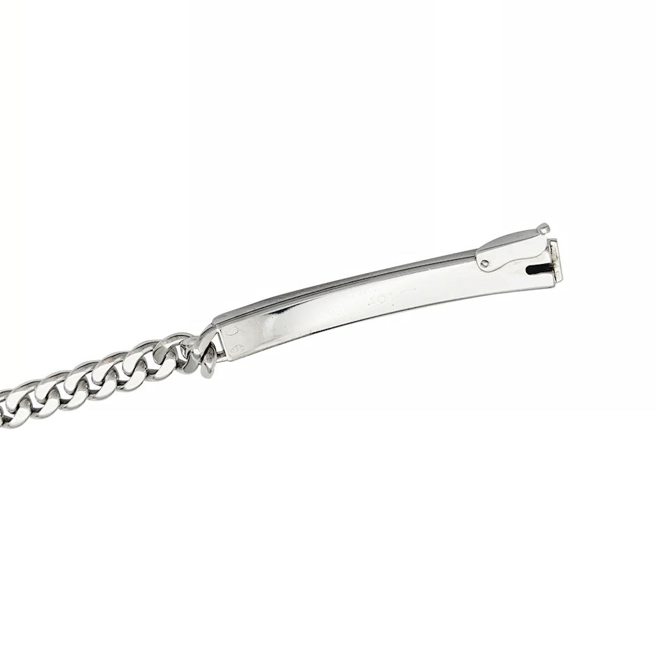 Bracelet Dior, "Gourmette", or blanc, diamants. 2