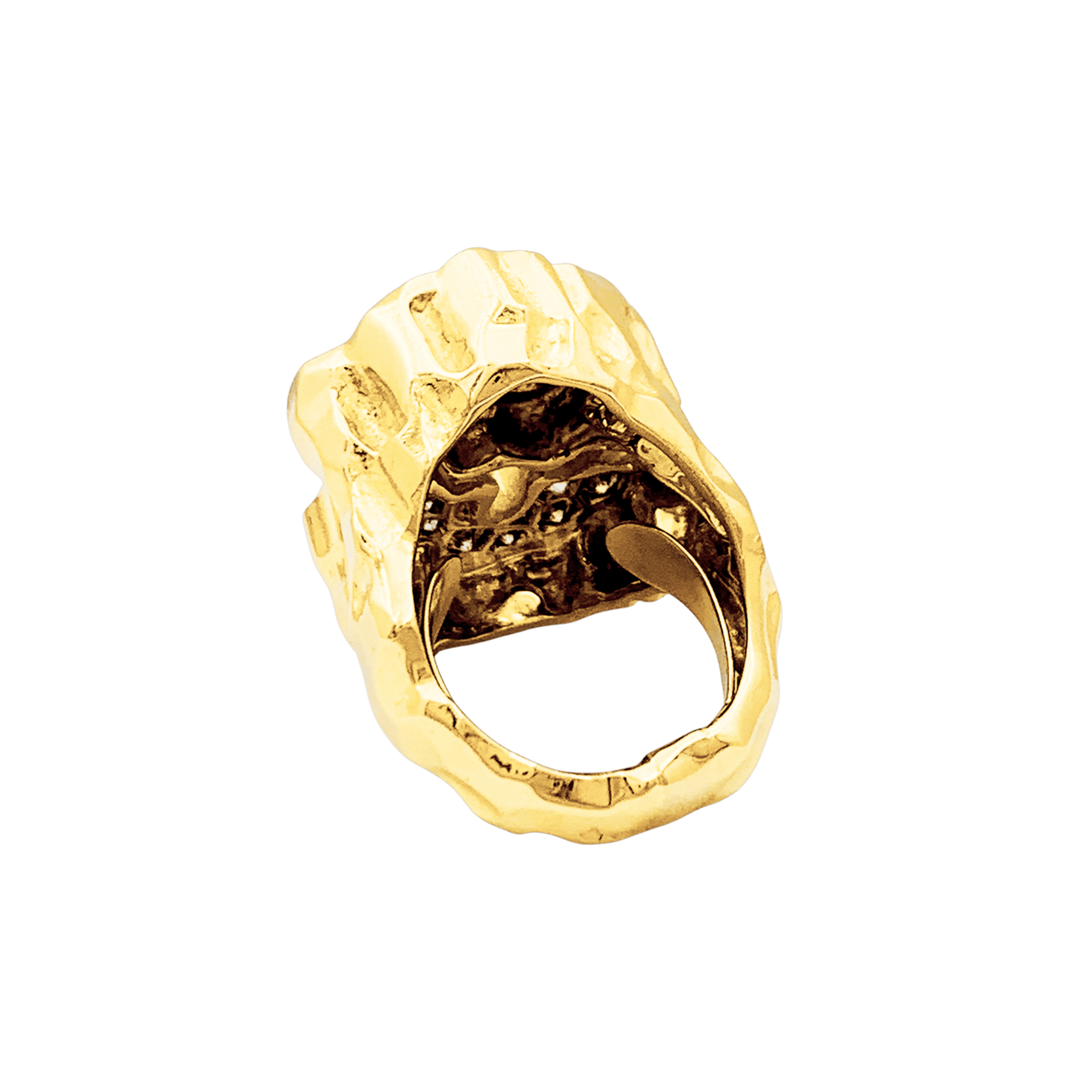 Bague vintage, or jaune, platine, diamants. 3