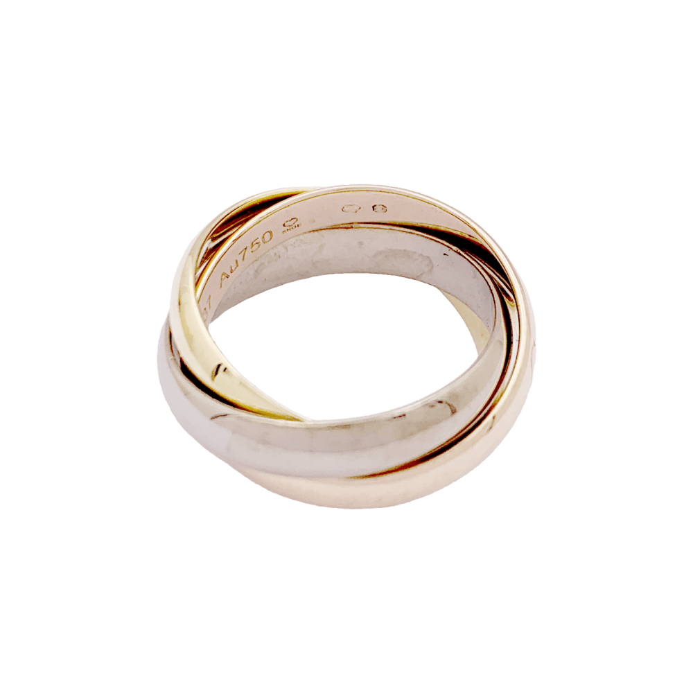 Bague Cartier, "Trinity Classique", trois ors. 4