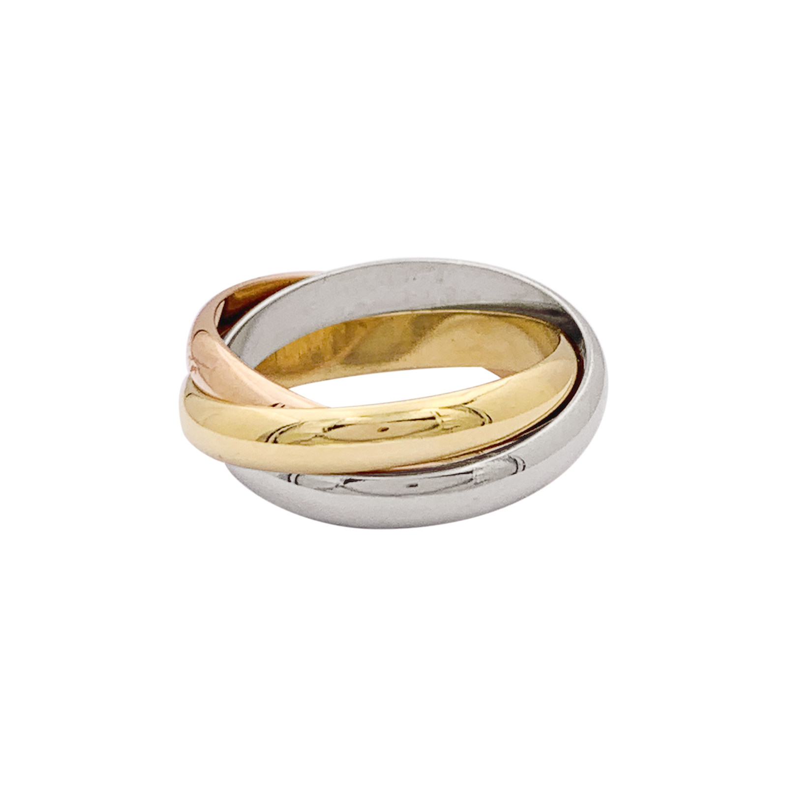 Bague Cartier, "Trinity Classique", trois ors. 4
