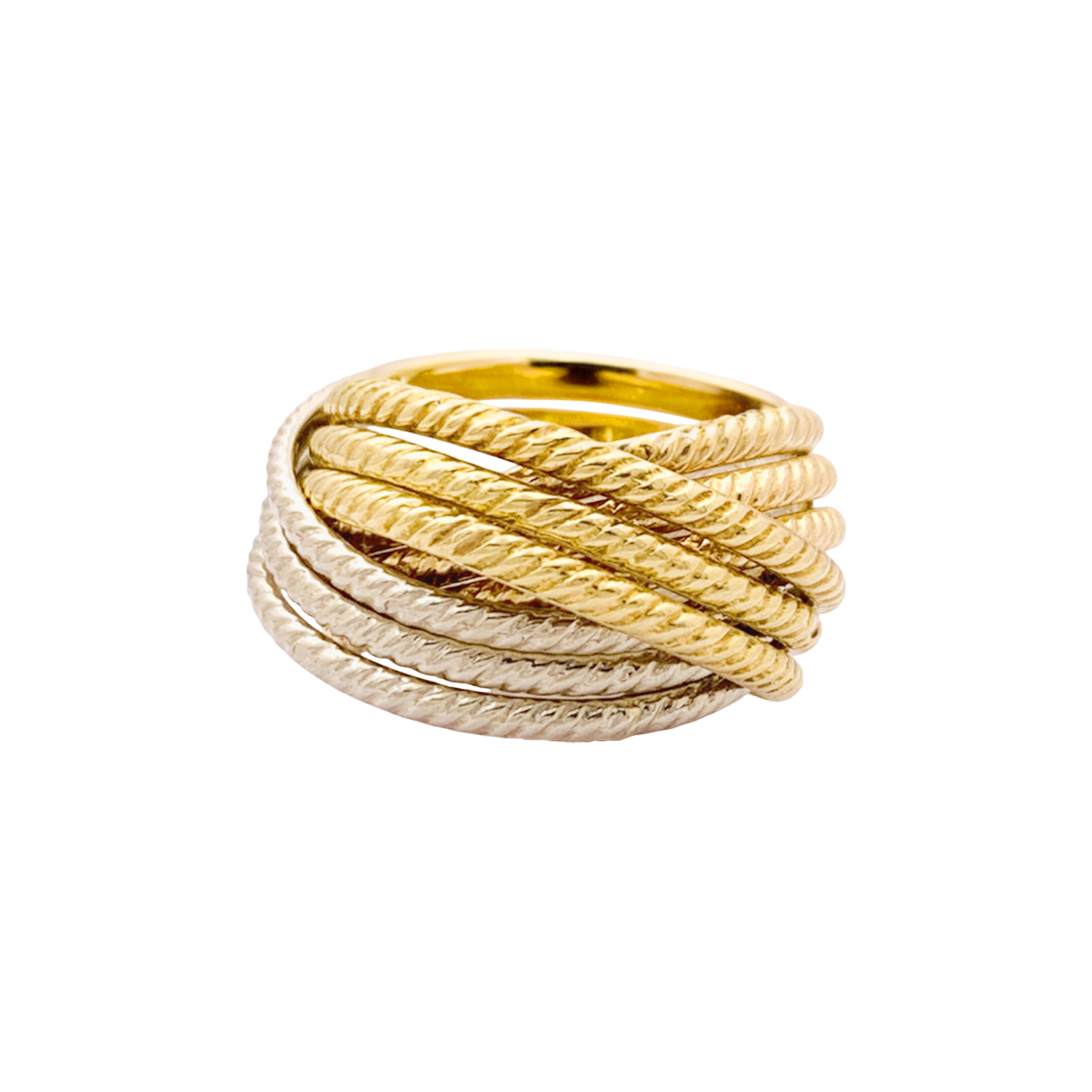 Bague multi-jonc trois ors. 4