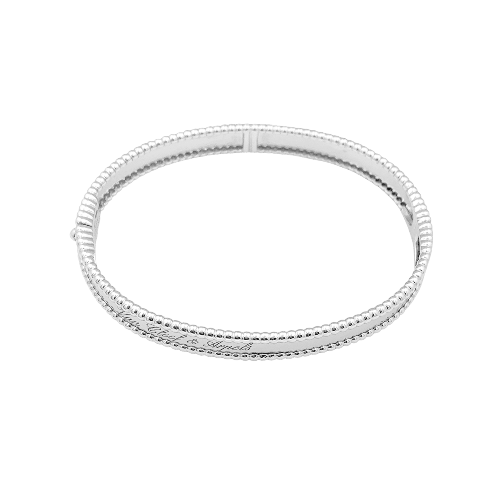 Bracelet Van Cleef & Arpels, "Perlée Signature", or blanc. 4