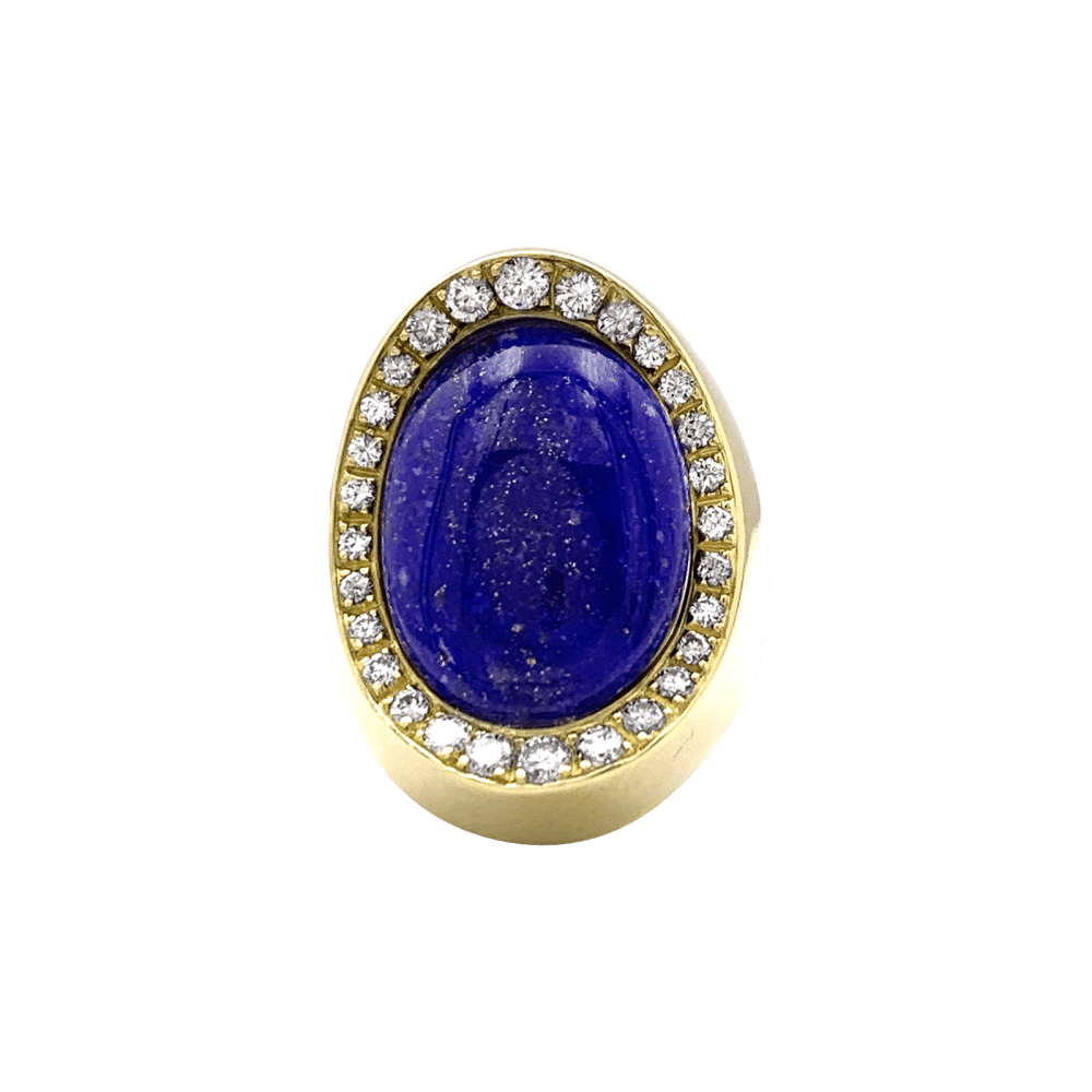 Bague Aldebert, or jaune lapis-lazuli et diamants.35055A 1