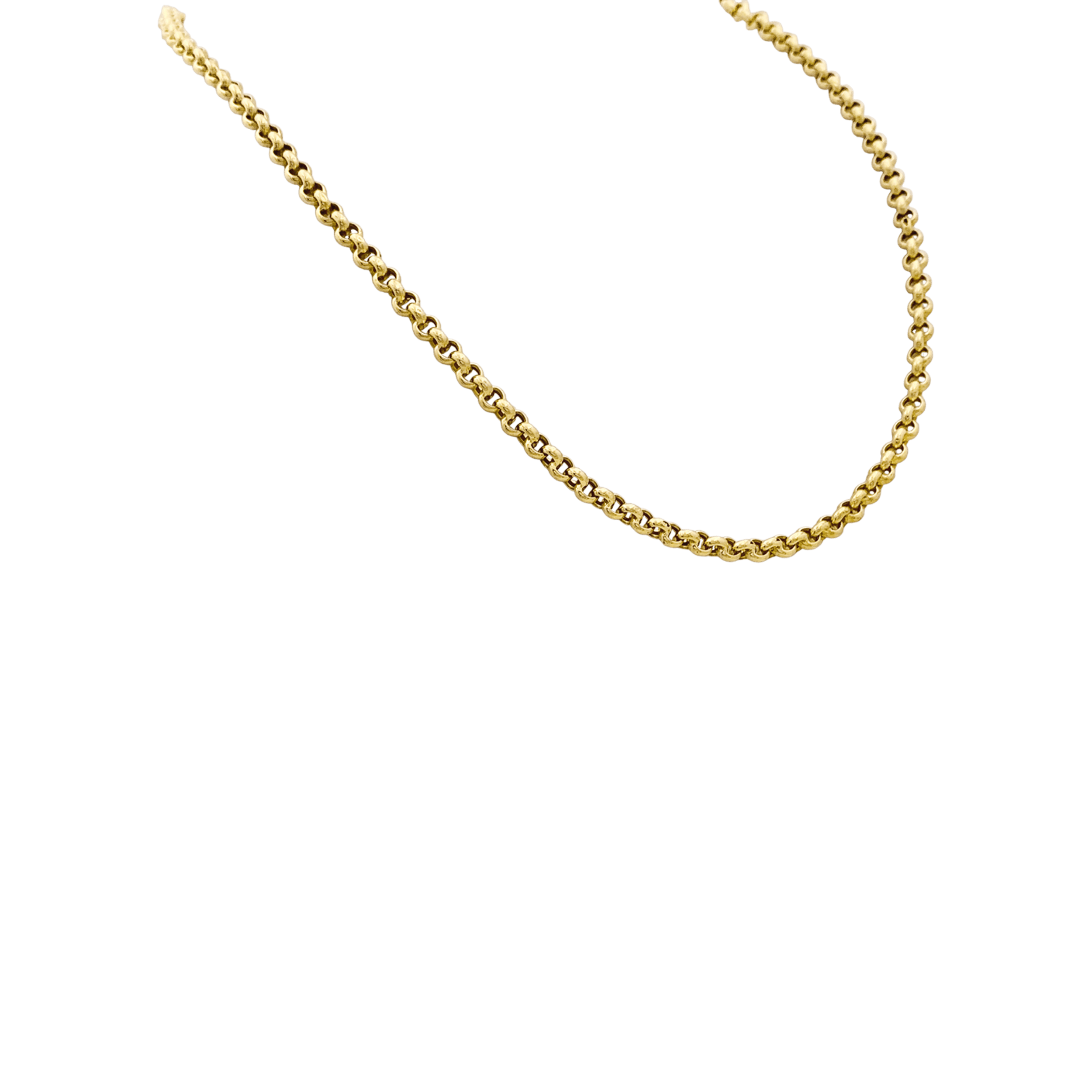 Collier maille jaseron, or jaune. 2