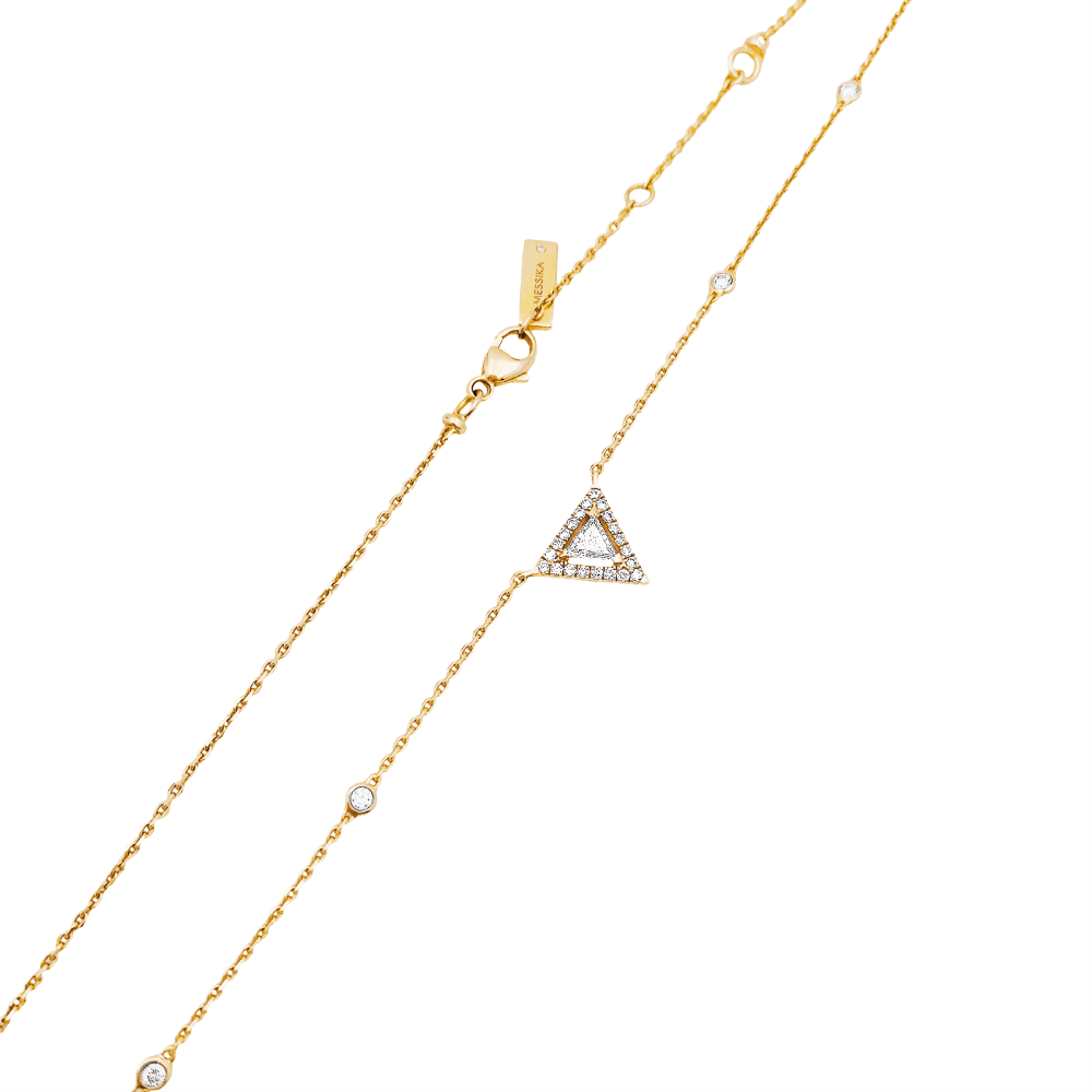 Collier Messika, "Théa", or rose et diamants. 3