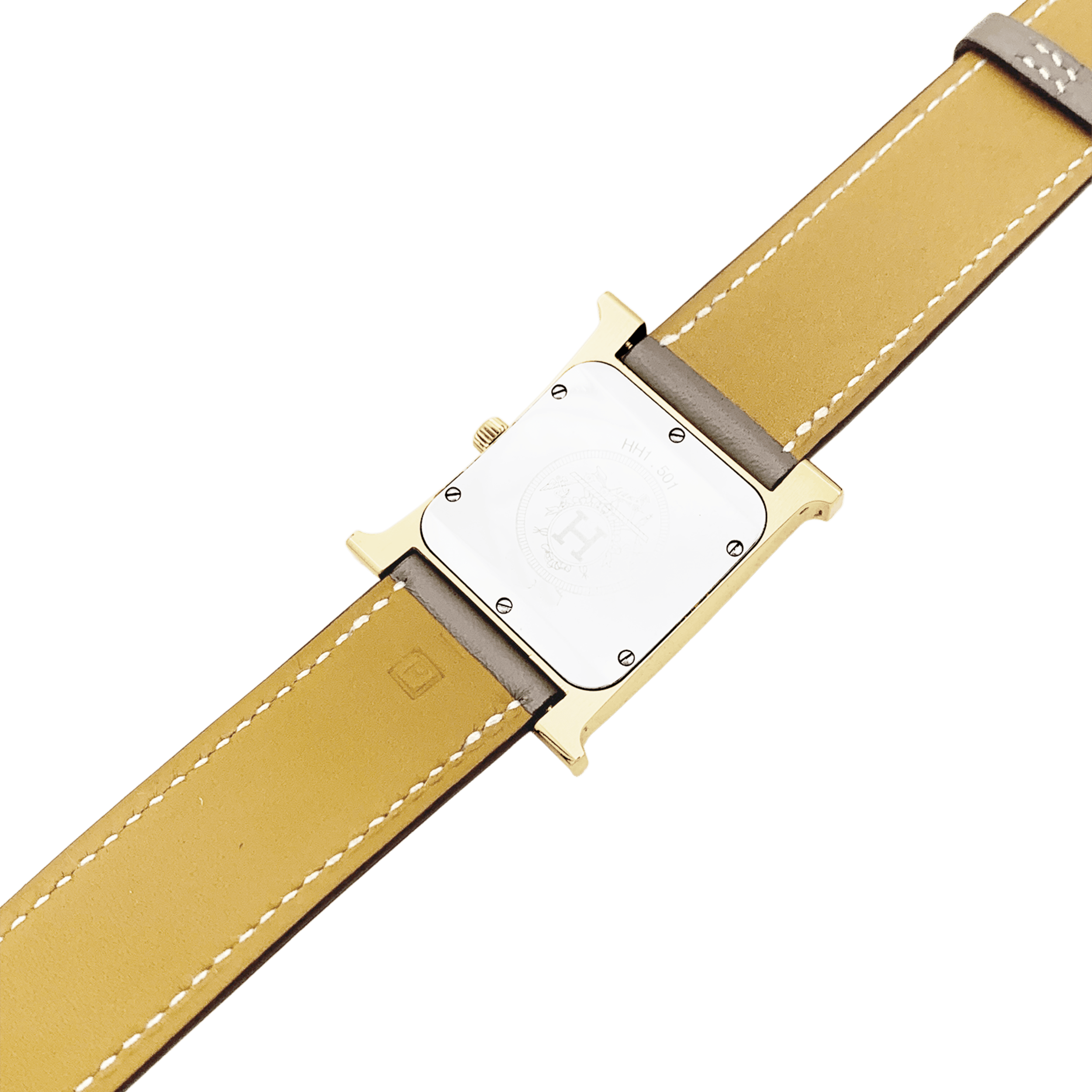 Montre Hermès, "Heure H", plaqué or, acier. 4