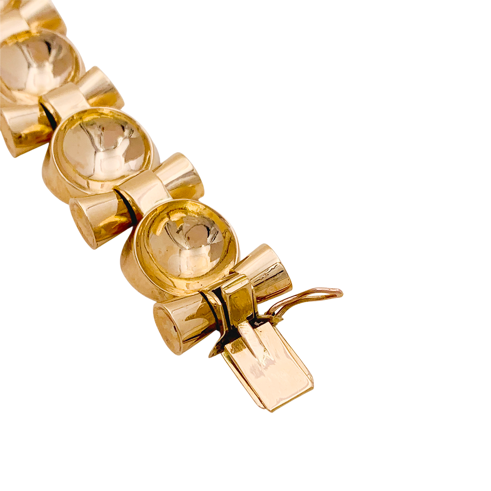 Bracelet vintage, "Tank", or rose. 4