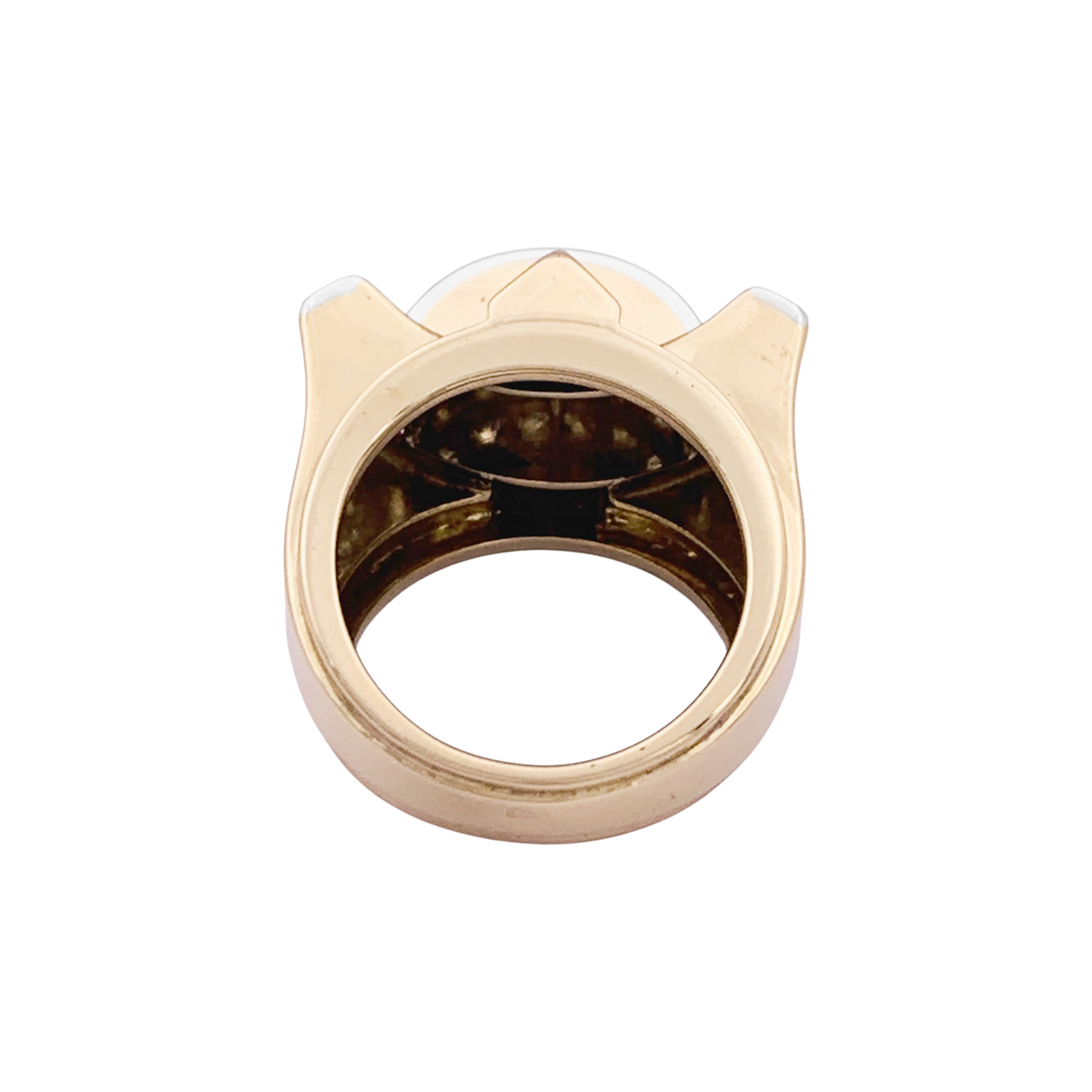 Bague « Tank » or jaune, platine, diamants taille 8/8. 3