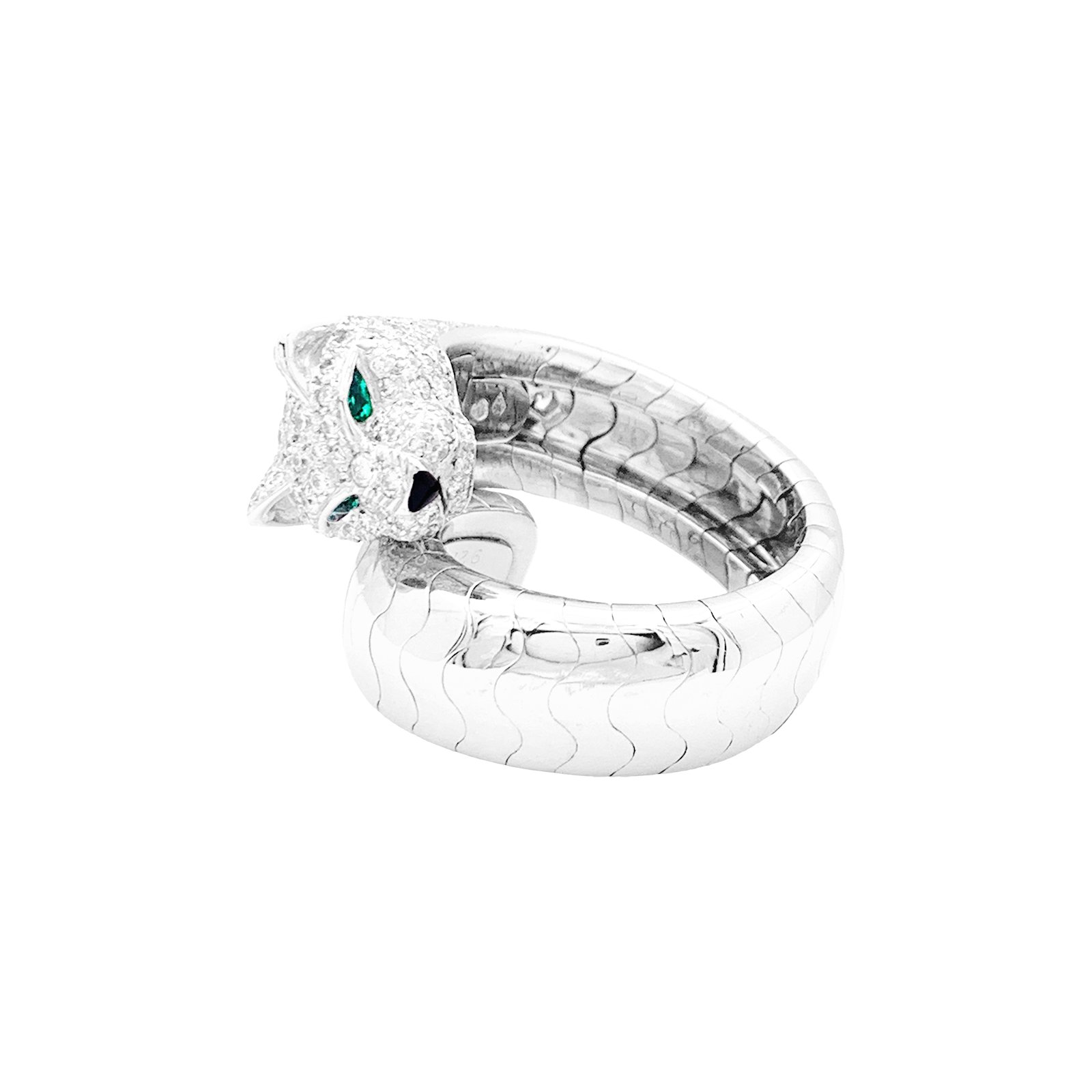 Bague CARTIER, "Lakarda", or blanc, diamants. 3