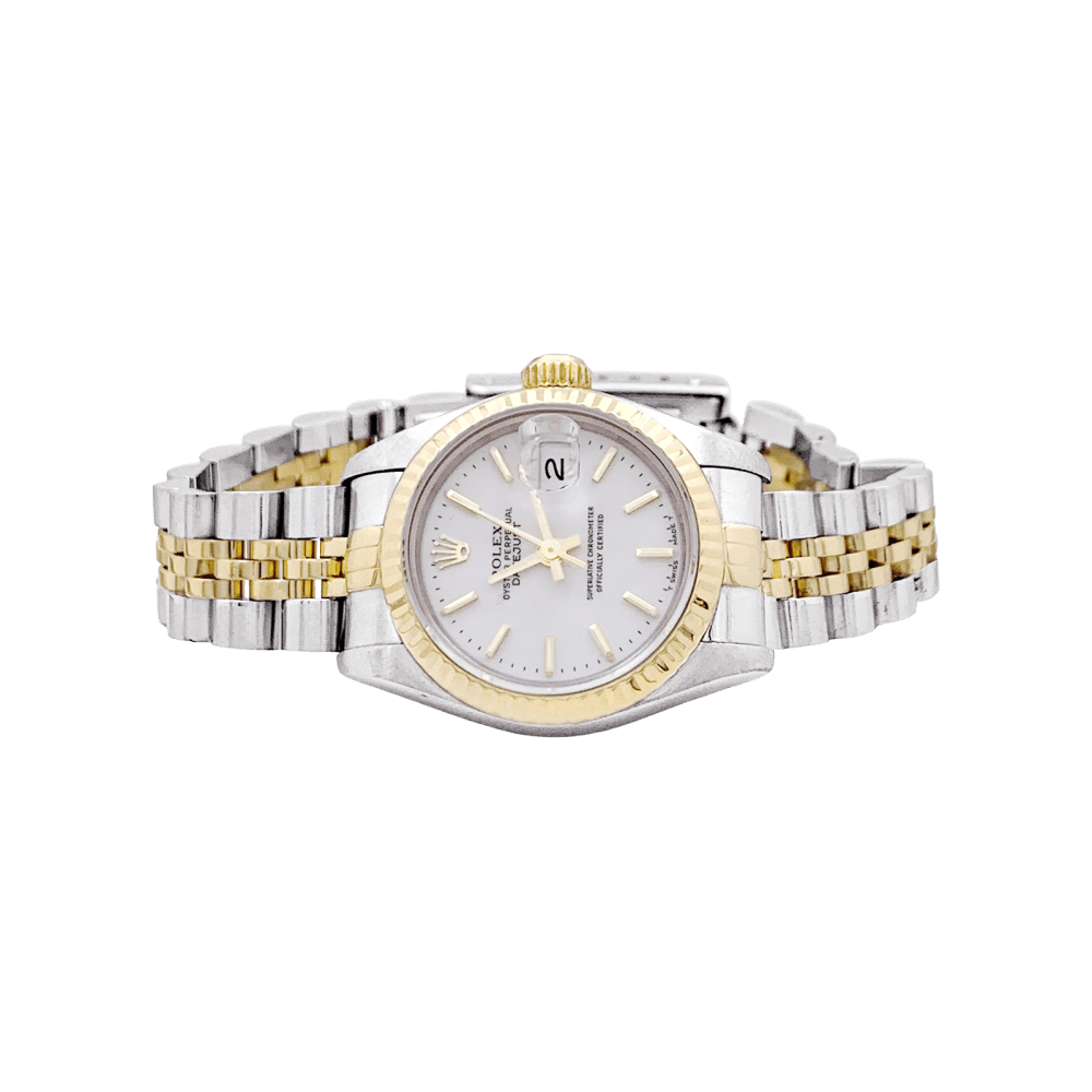 Montre Rolex, "Oyster Perpetual Lady-Datejust", acier et or jaune. 2