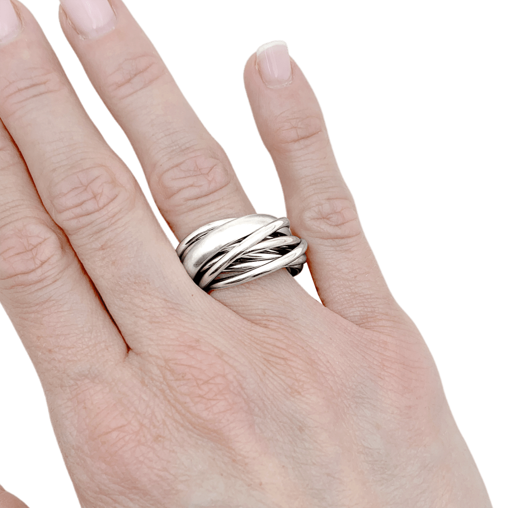 Bague Pomellato,"Mille cercles", or blanc. 6