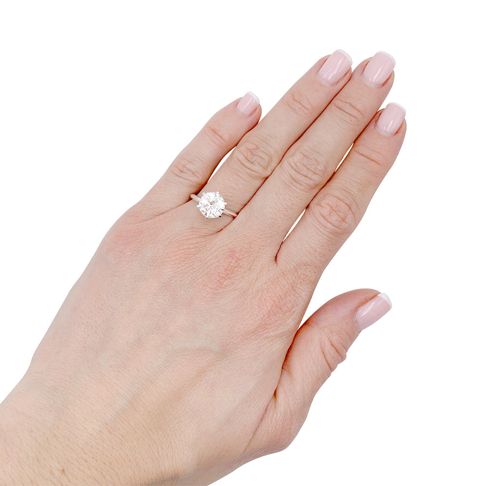 Bague solitaire diamant. 5