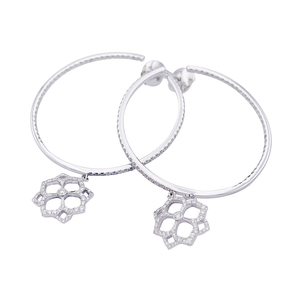 Boucles d'oreilles Messika, "Eden", or blanc, diamants. 2