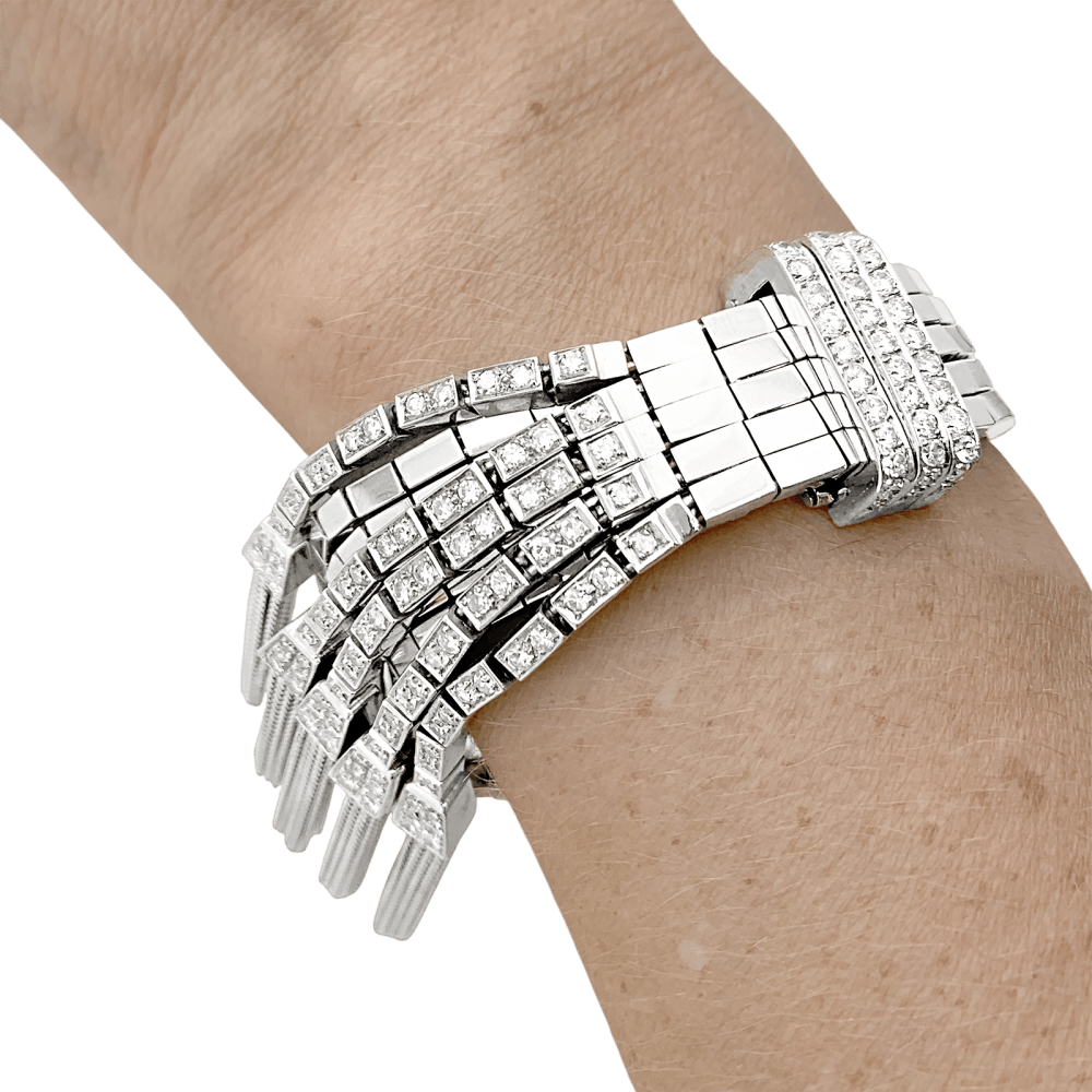 Bracelet ancien platine et diamants. 7