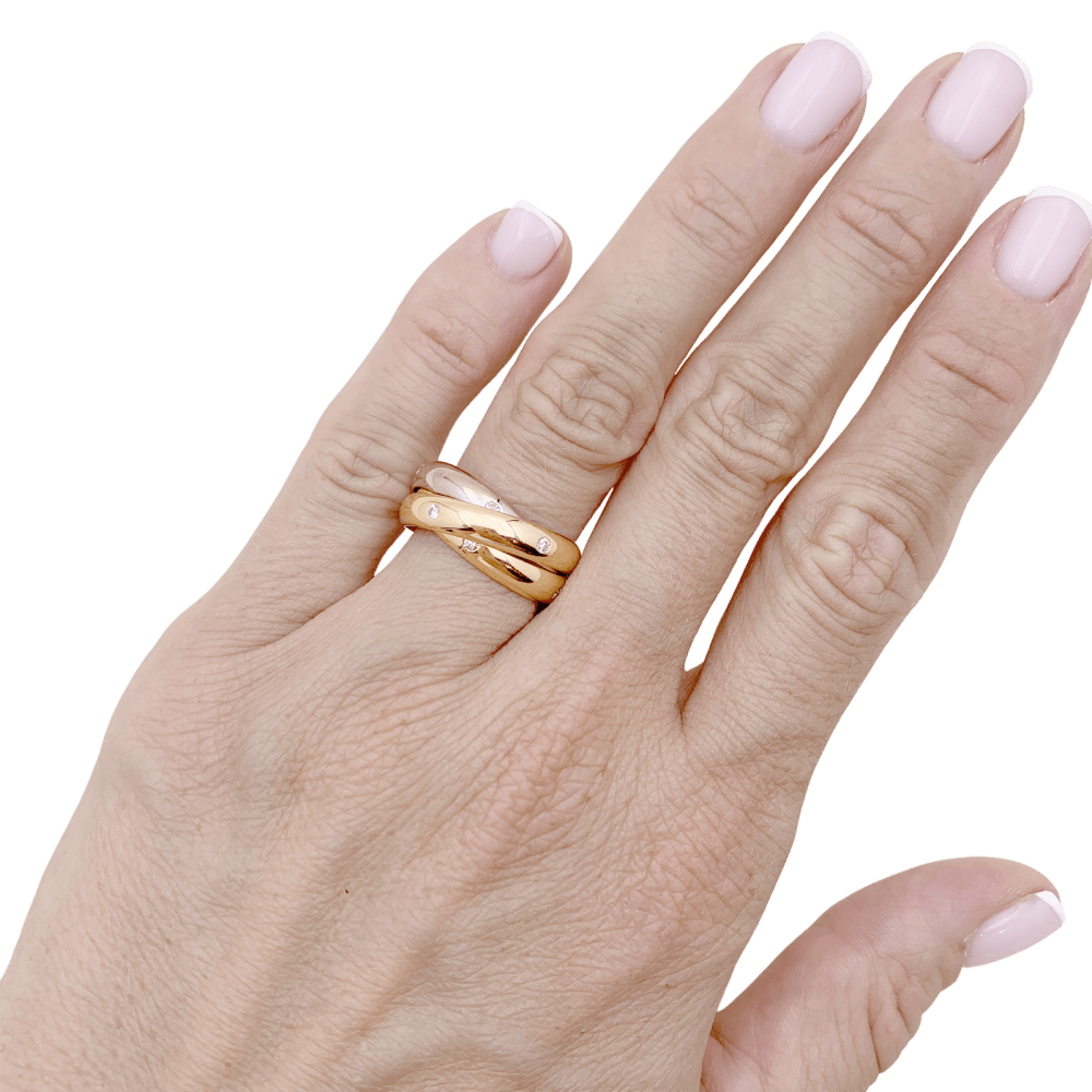 Bague Cartier, "Constellation", trois ors et diamants. 4