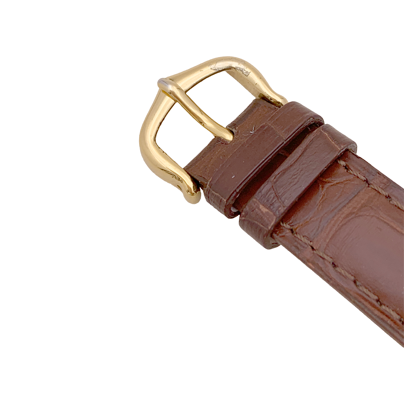 Montre Cartier "Tank Must" argent plaqué or, cuir. 4