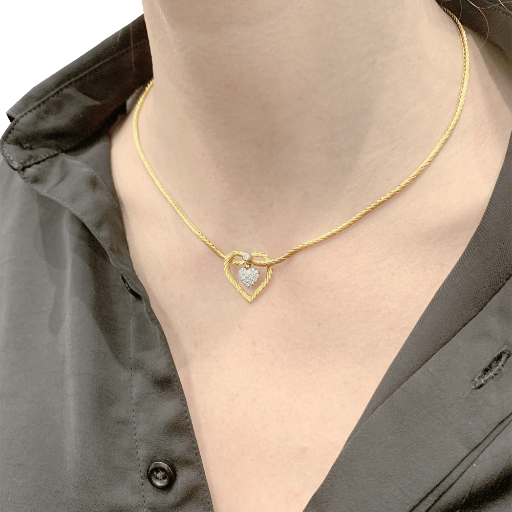 Collier Buccellati, "Valentina", deux ors, diamants. 7