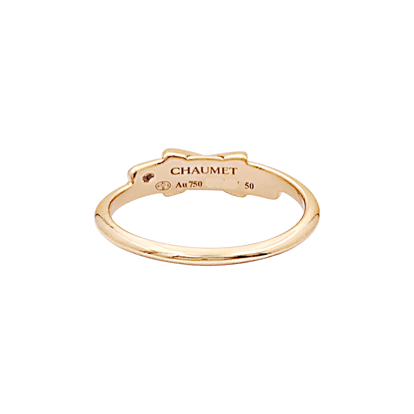 Bague Chaumet, "Jeux de Liens", or rose et diamants. 4