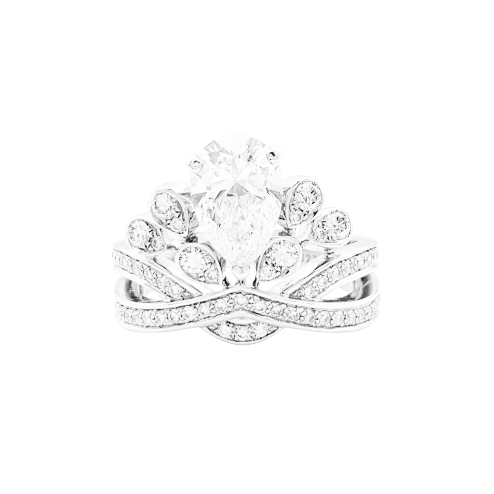 Bague Chaumet, "Joséphine Aigrette Impériale", platine et diamants. 1