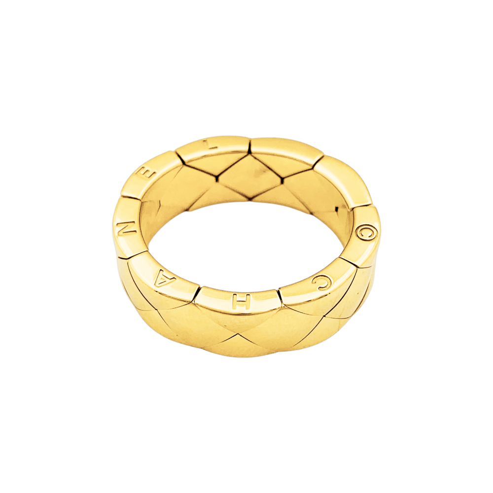 Bague Chanel, "Matelassé", or jaune. 3