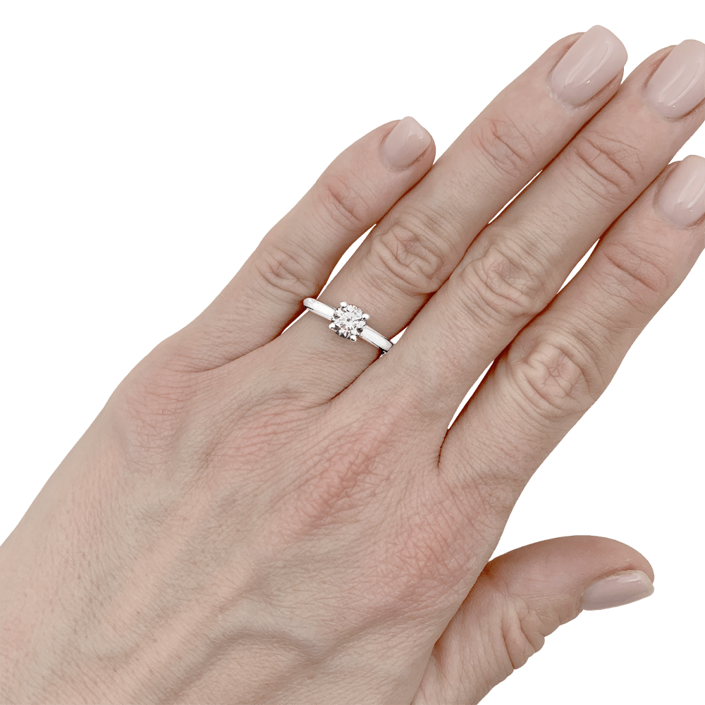 Solitaire Cartier, "1895", platine. 7