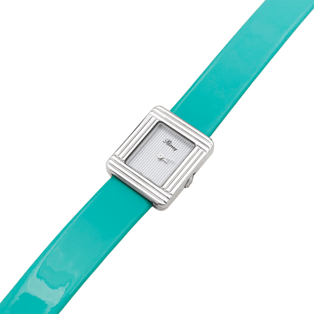 Montre Poiray, "Ma Première Mini", acier, cuir. 2