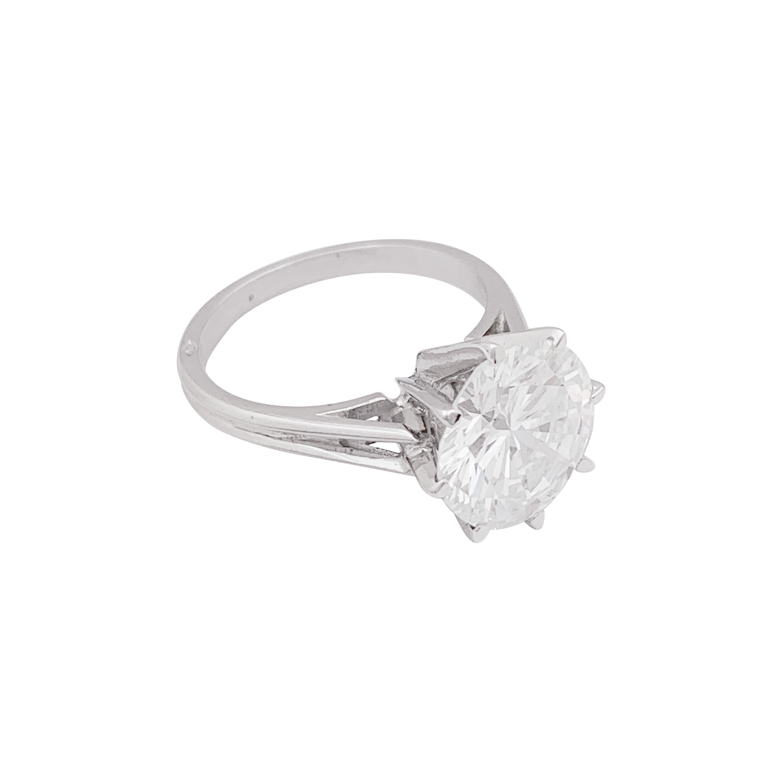 Solitaire or blanc, diamant 4,02 carats. 2