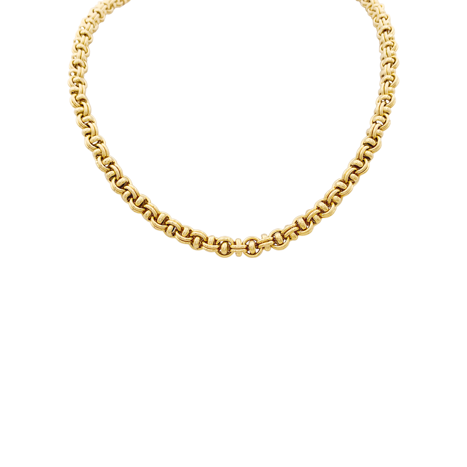 Collier maille fantaisie en or jaune. 70,9 grammes 1
