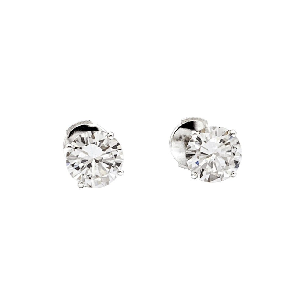 Puces d'oreilles diamants et or blanc. 3