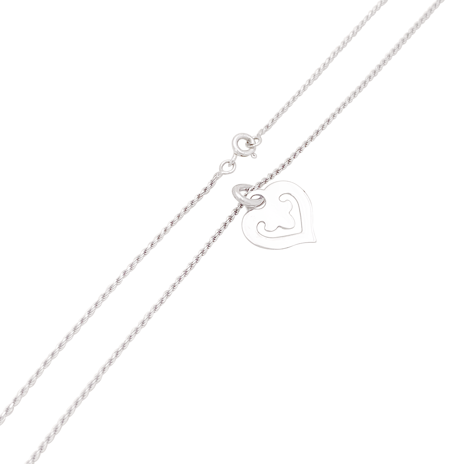 Collier O.J.Perrin,“Coeur Légende”, or blanc. 2