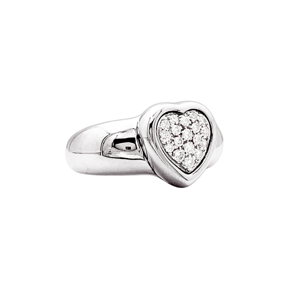 Bague Piaget, "Cœur", or blanc et diamants. 5