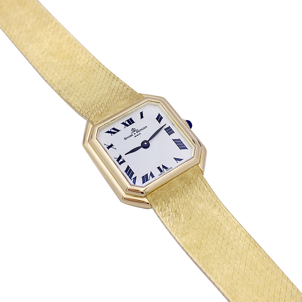 Montre vintage Baume & Mercier, or jaune. 2