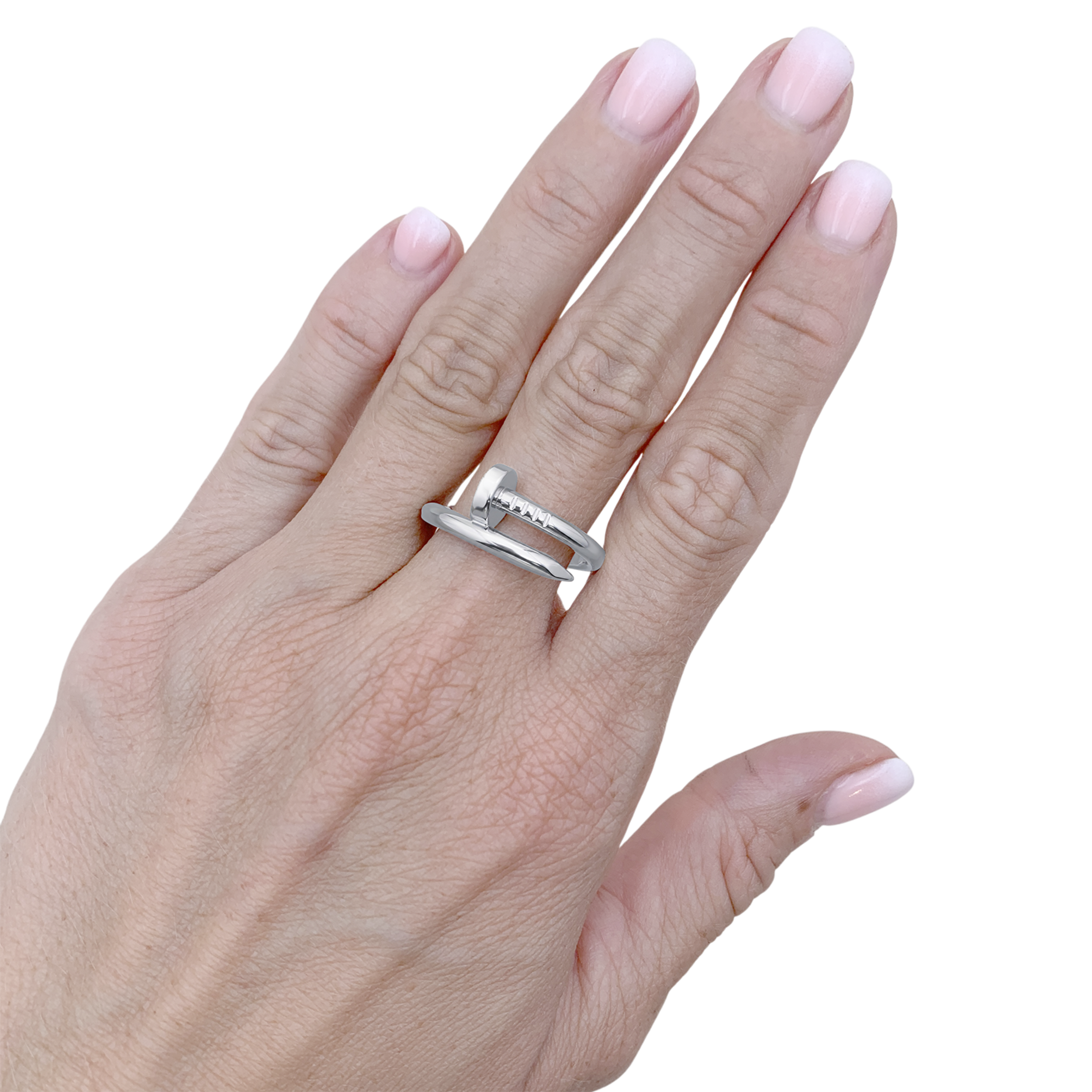 Bague Cartier, "Juste un Clou", or blanc, modèle classique. 5