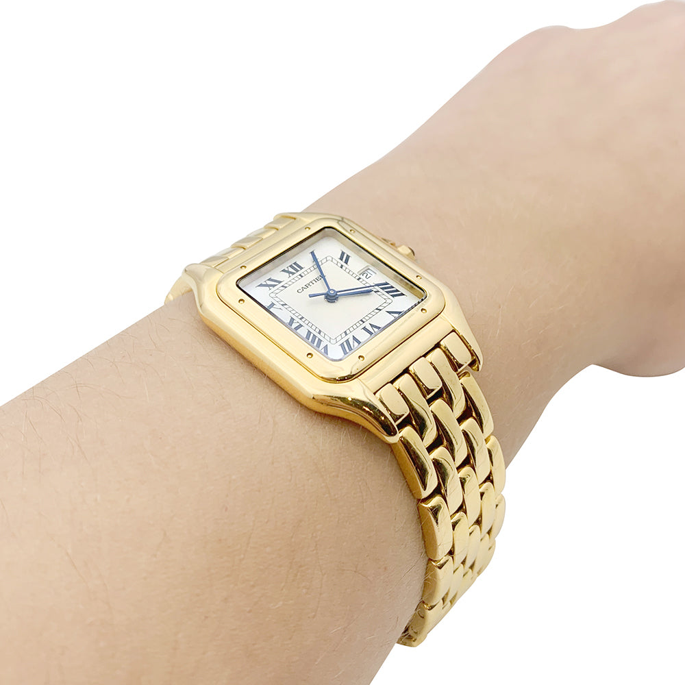 Montre Cartier "Panthère" en or jaune sur or jaune. 6