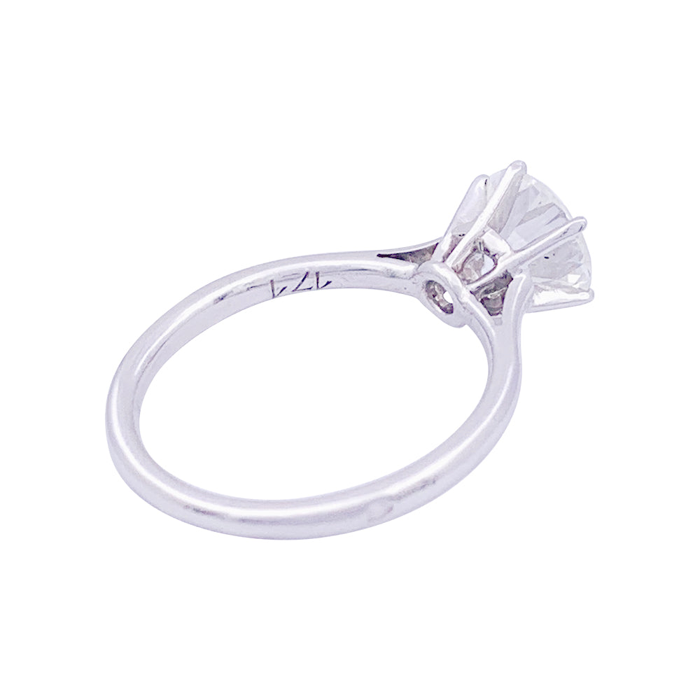 Solitaire platine, diamant 1,71 carat. 6