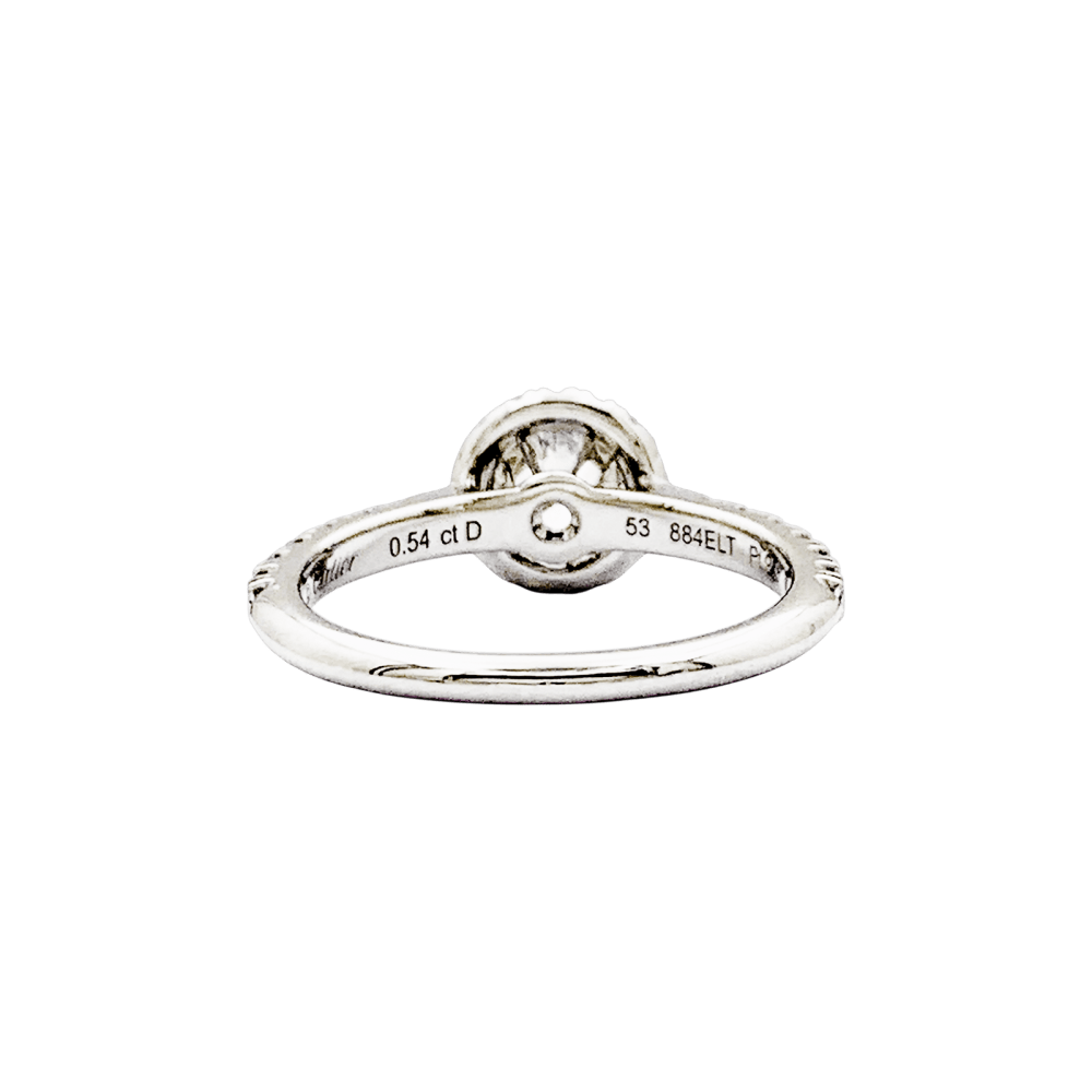 Bague Cartier, "Destinée", platine et diamants. 4