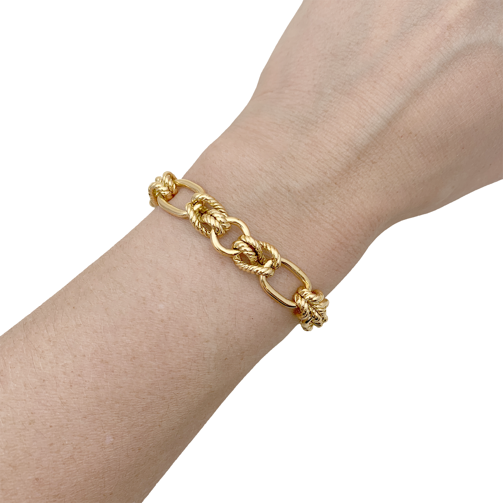 Bracelet "Noeuds" or jaune. 5