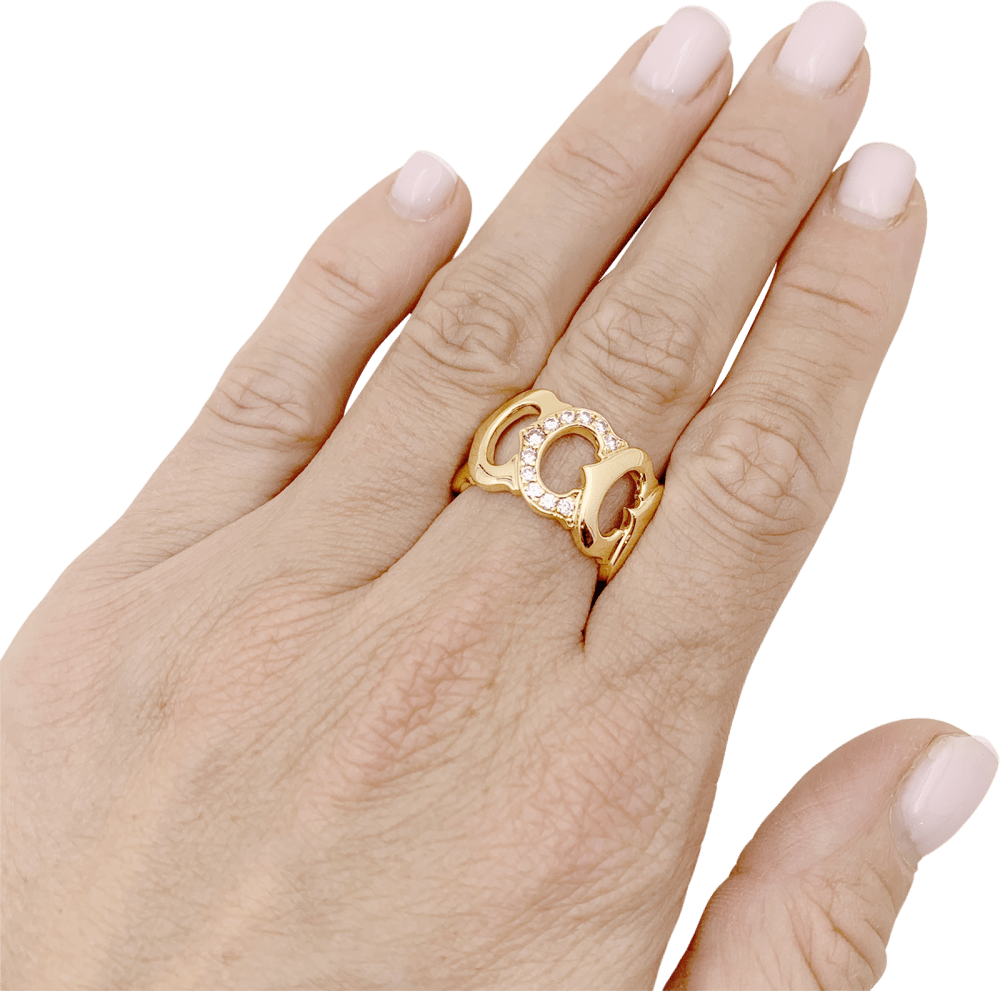 Bague Cartier, "C de Cartier", or jaune, diamants. 5