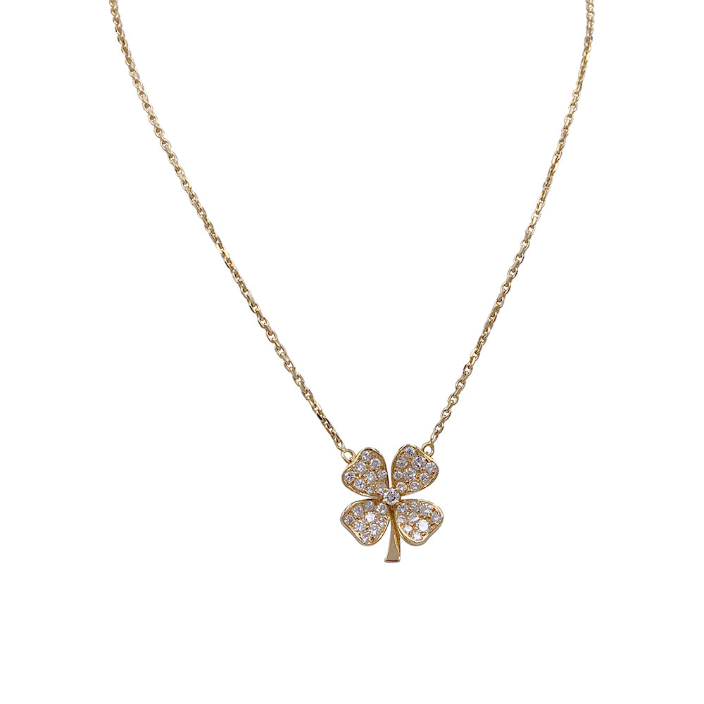 Collier Fred, "Trèfle", or jaune et diamants 8