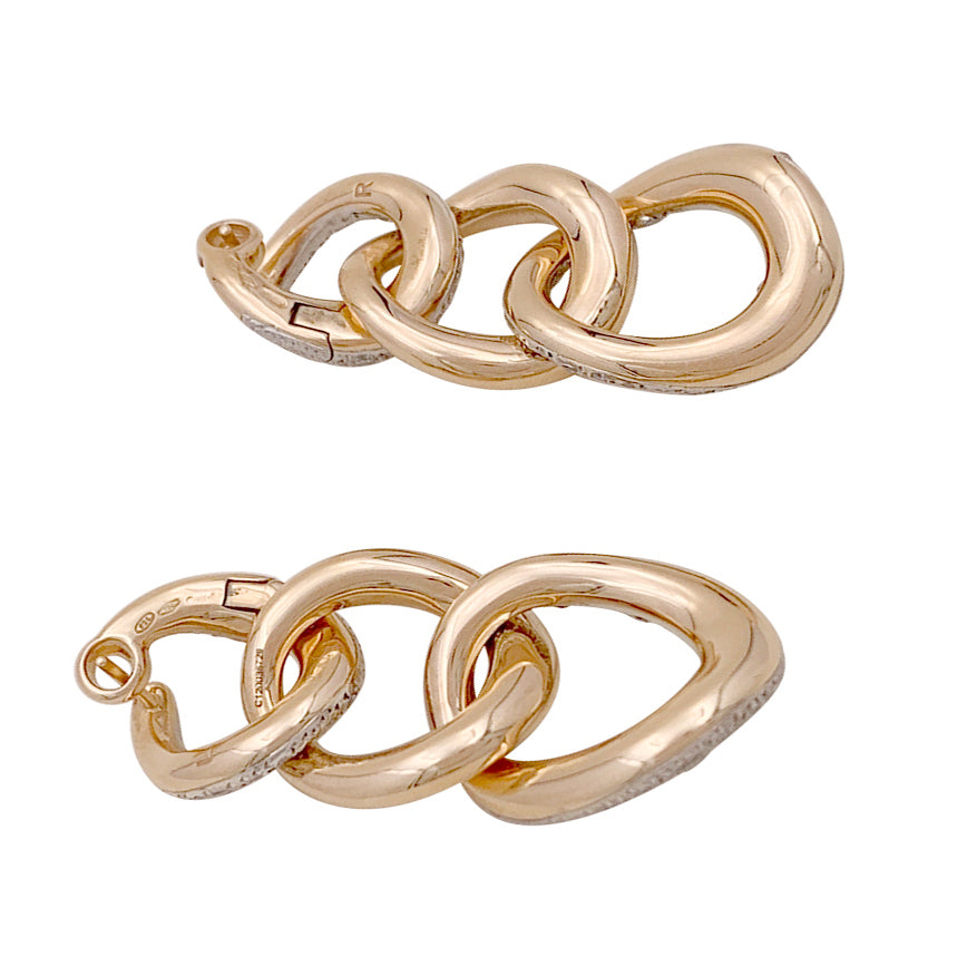 Boucles d'oreilles Pomellato, "Tango", en or rose et diamants. 5