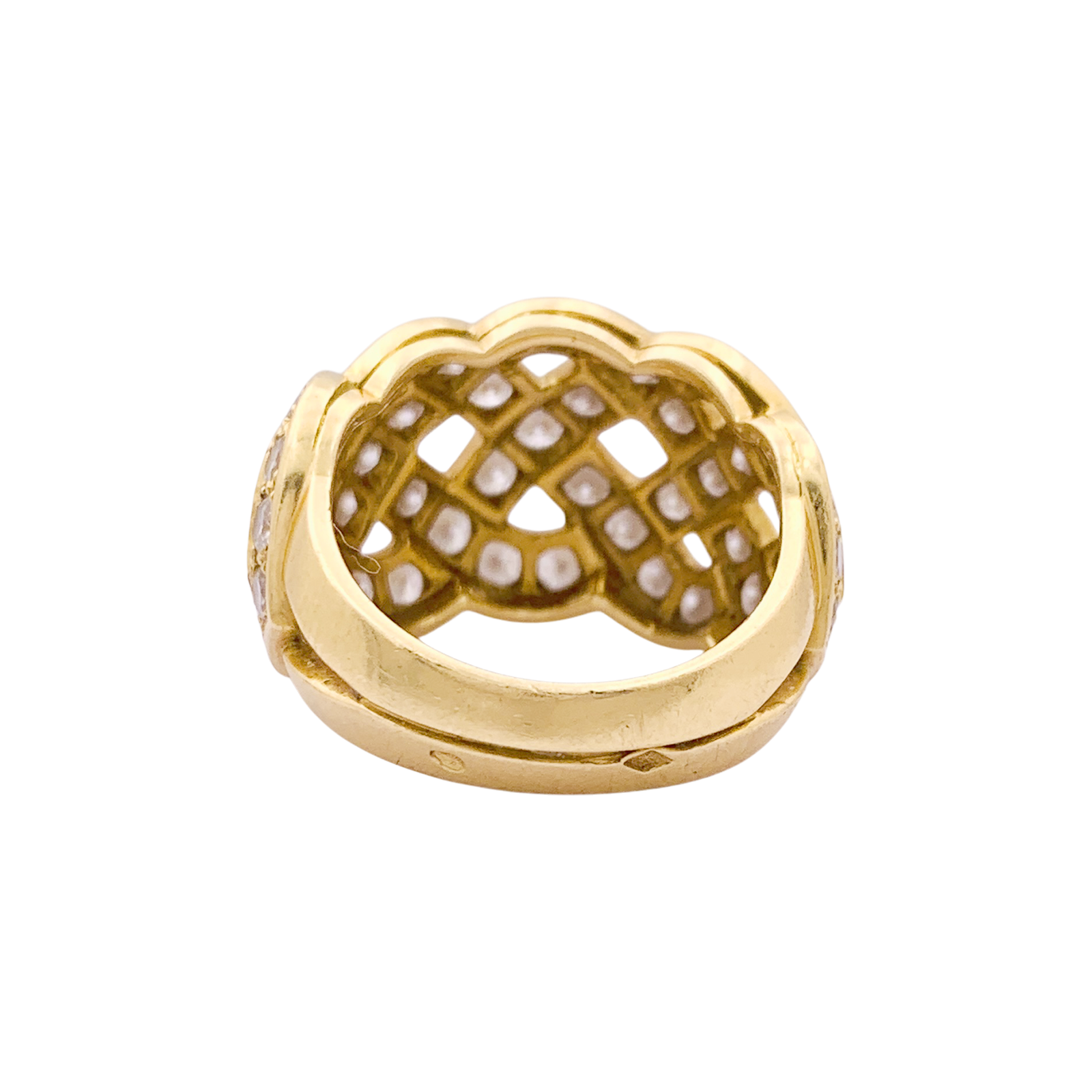 Bague Van Cleef & Arpels, « Tresse », or jaune 750/000, diamants. 4
