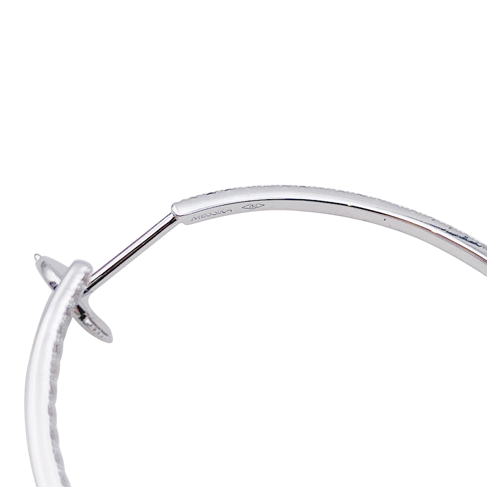 Boucles d'oreilles Messika, "Eden", or blanc, diamants. 3