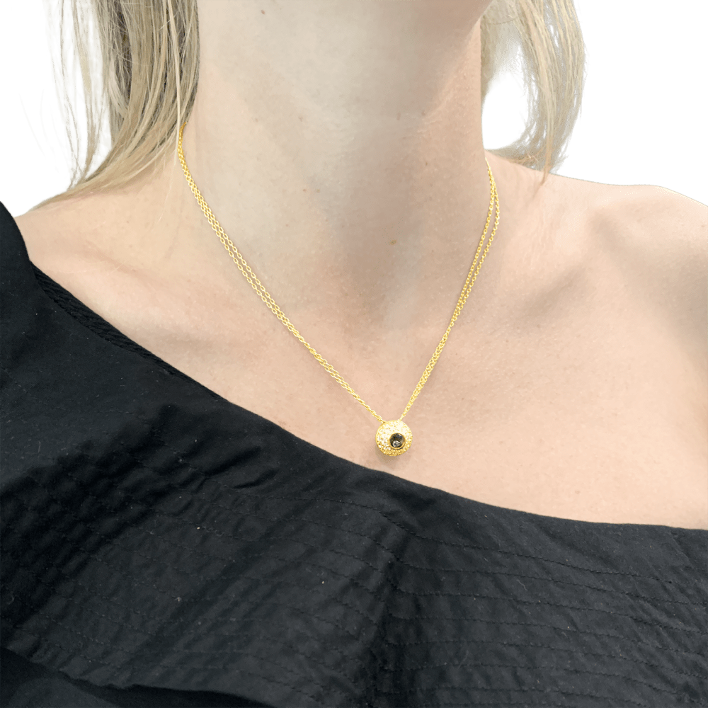Collier Chopard, "Happy Spririt", or jaune, diamants et nacre bleue. 6
